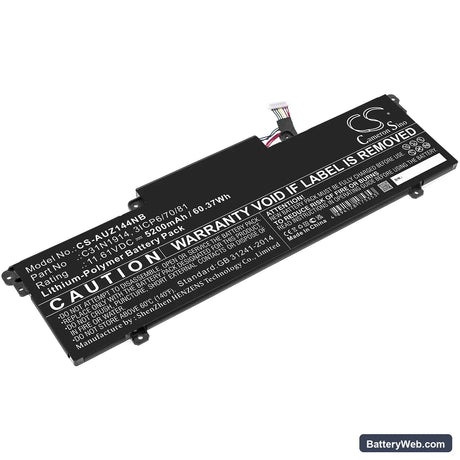 Asus Zenbook 14 UX435EG-AI084T Replacement Battery, 11.61V, 5200mAh, Li-Polymer 1