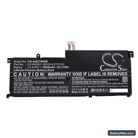 Asus ZenBook Pro 15 UX535LH-BN128R Replacement Battery, 15.4V, 4050mAh, Li-Polymer 3