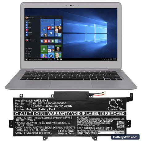 Asus Zenbook UX330UA-FB161T Replacement Battery, 11.55V, 4800mAh, Li-Polymer 5