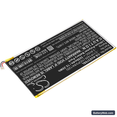 Asus ZenPad 7.0 Z370C Replacement Battery, 3.8V, 3250mAh, Li-Polymer 2