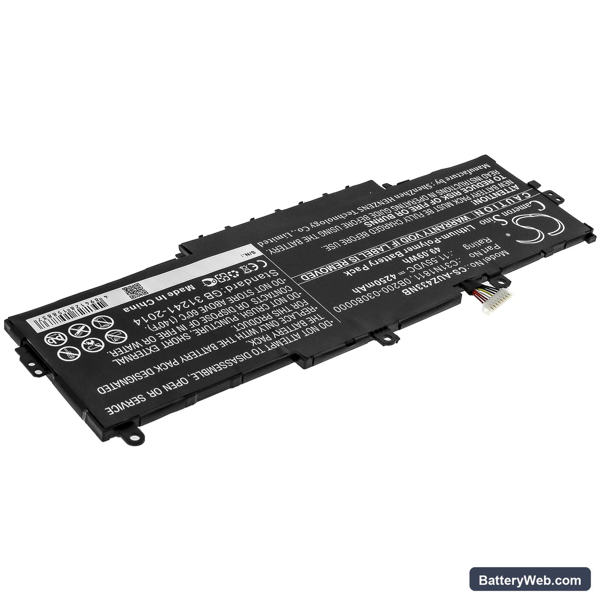 Asus ZenBook 14 UX433FN-BP8201T Replacement Battery, 11.55V, 4250mAh, Li-Polymer 2