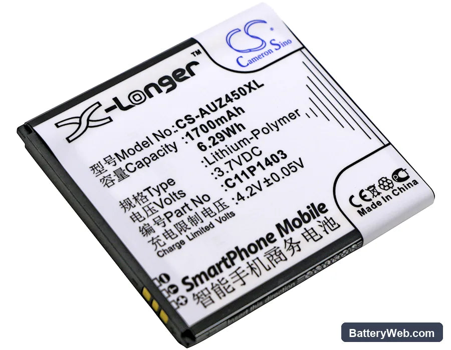 Asus ZenFone 4.5 Replacement Battery, 3.7V, 1700mAh, Li-Polymer 1