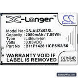 Asus ZenFone Go 4.5 Replacement Battery, 3.85V, 2050mAh, Li-ion 5