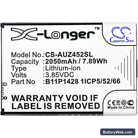 Asus ZenFone Go 4.5 Replacement Battery, 3.85V, 2050mAh, Li-ion 5