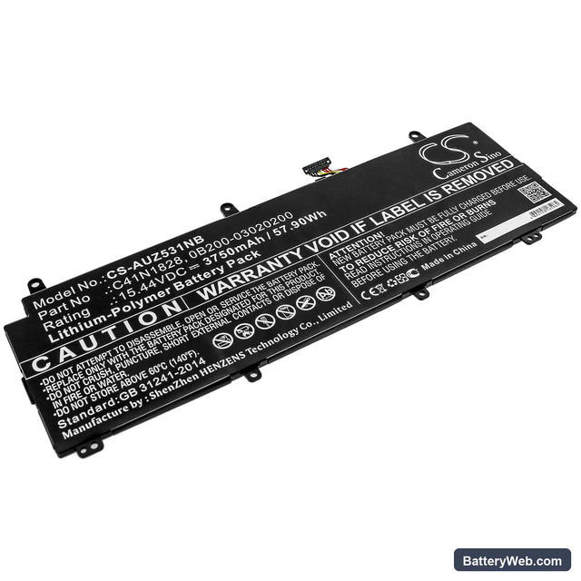 Asus Zephyrus S GX531GV Replacement Battery, 15.44V, 3750mAh, Li-Polymer 1