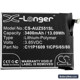 Asus Zenfone 3 Max 5.5 Replacement Battery, 3.85V, 3400mAh, Li-Polymer 3