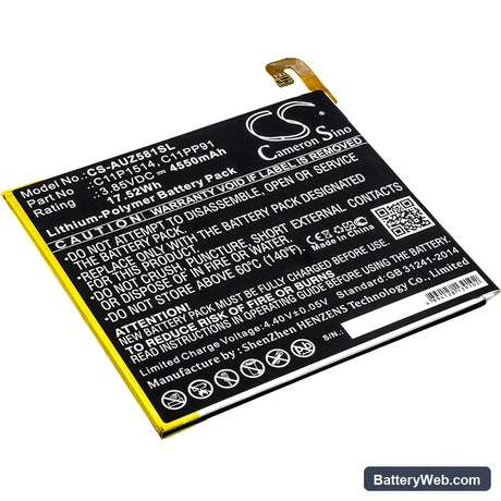 Asus Zenpad Z8 Replacement Battery, 3.85V, 4550mAh, Li-Polymer 1