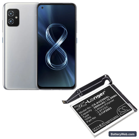Asus ZenFone 8 Replacement Battery, 3.87V, 3900mAh, Li-Polymer 5
