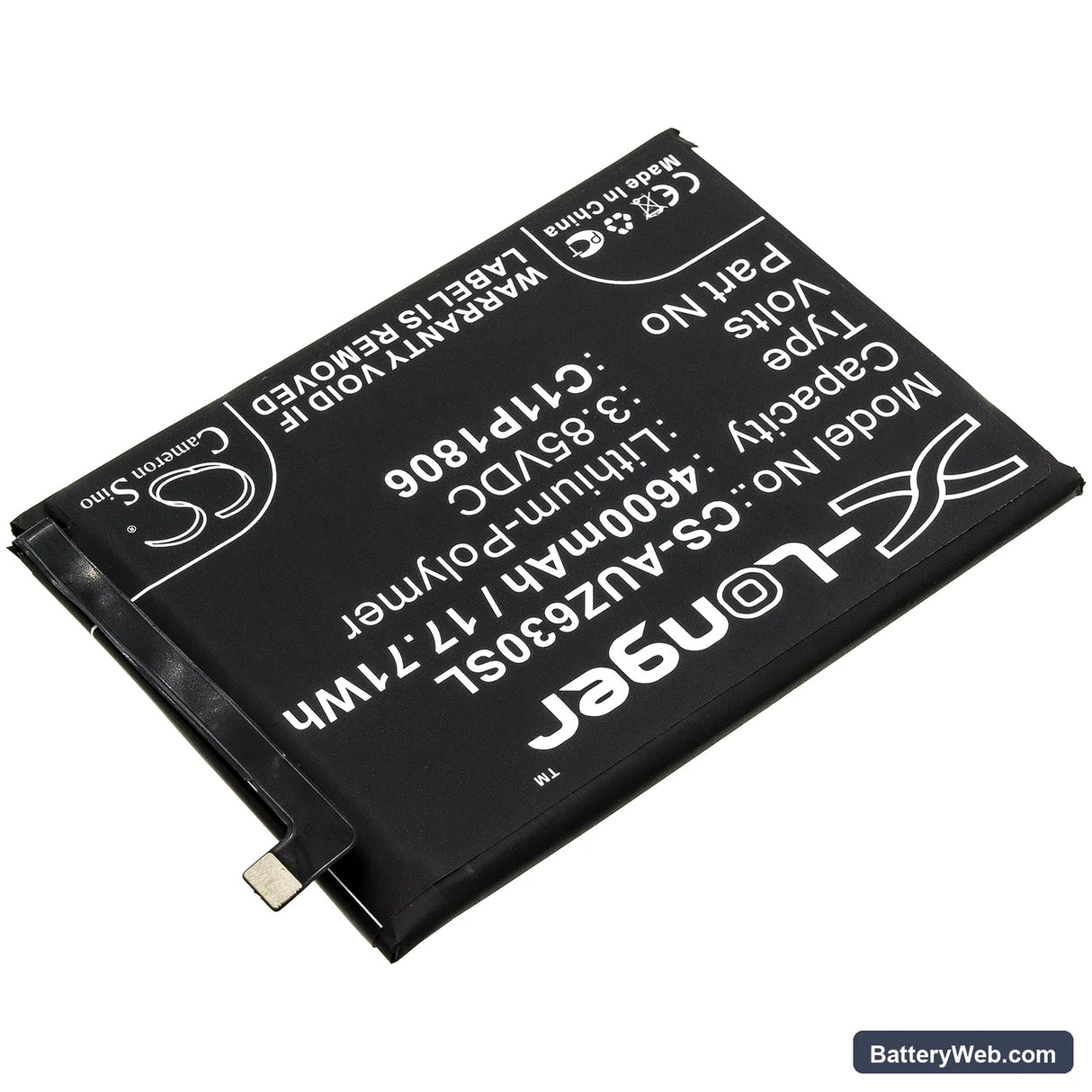 Asus ZenFone 6 2019 Replacement Battery, 3.85V, 4600mAh, Li-Polymer 2