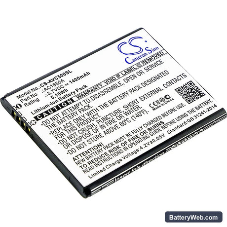 Archos 50c Neon Replacement Battery, 3.7V, 1400mAh, Li-ion 1