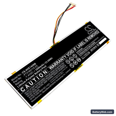 Avita Essential NE14A2 Replacement Battery, 7.4V, 3200mAh, Li-Polymer 1