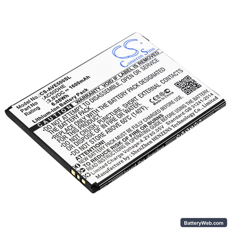 Archos Elements 50d Helium Replacement Battery, 3.8V, 1600mAh, Li-ion 1