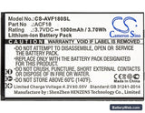 Archos F18 Replacement Battery, 3.7V, 1000mAh, Li-ion 5