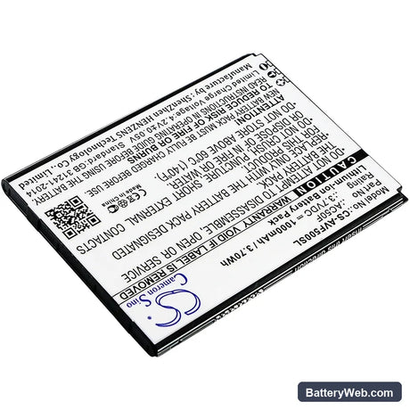 Archos 50F NEON Replacement Battery, 3.7V, 1000mAh, Li-ion 2