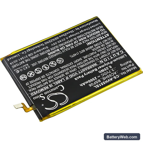 Archos 55 Helium Ultra Replacement Battery, 3.7V, 2500mAh, Li-Polymer 2