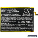 Archos 55 Helium Ultra Replacement Battery, 3.7V, 2500mAh, Li-Polymer 3