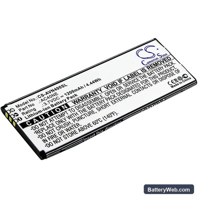 Archos 40 Neon Replacement Battery, 3.7V, 1200mAh, Li-ion 1