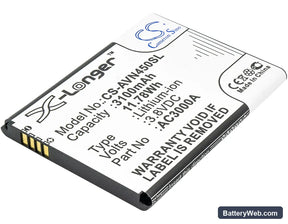 Archos 45 Neon Replacement Battery, 3.8V, 3100mAh, Li-ion 1