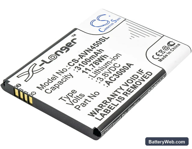 Archos 45 Neon Replacement Battery, 3.8V, 3100mAh, Li-ion 1