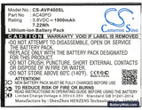 Archos 40 Power Replacement Battery, 3.8V, 1900mAh, Li-ion 5