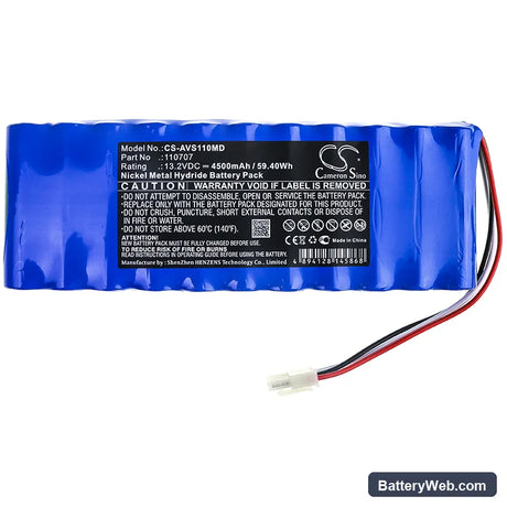 SEBAC BIRD ventilator Fabian Replacement Battery, 13.2V, 4500mAh, Ni-MH 3