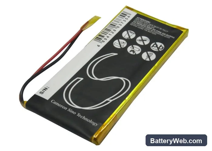 Archos 43 Vision Replacement Battery, 3.7V, 1600mAh, Li-Polymer 4