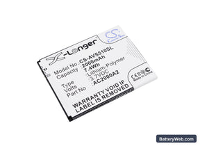 Archos 50c Oxygen Replacement Battery, 3.7V, 2000mAh, Li-Polymer 1