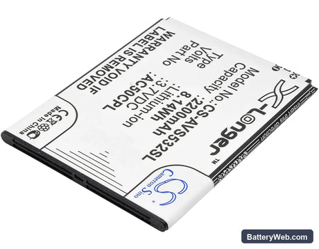 Archos 50c Platinum Replacement Battery, 3.7V, 2200mAh, Li-ion 2