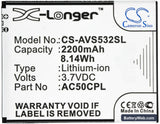 Archos 50c Platinum Replacement Battery, 3.7V, 2200mAh, Li-ion 5