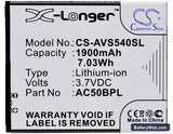 Archos 50b Platinum Replacement Battery, 3.7V, 1900mAh, Li-ion 5