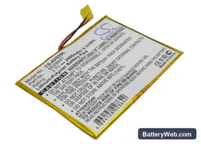 Archos 5 60GB Replacement Battery, 3.7V, 2600mAh, Li-Polymer 1
