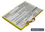 Archos 5 60GB Replacement Battery, 3.7V, 2600mAh, Li-Polymer 2