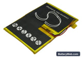 Archos 5 60GB Replacement Battery, 3.7V, 2600mAh, Li-Polymer 3