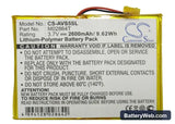 Archos 5 60GB Replacement Battery, 3.7V, 2600mAh, Li-Polymer 5
