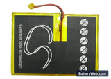 Archos 5 60GB Replacement Battery, 3.7V, 2600mAh, Li-Polymer 6
