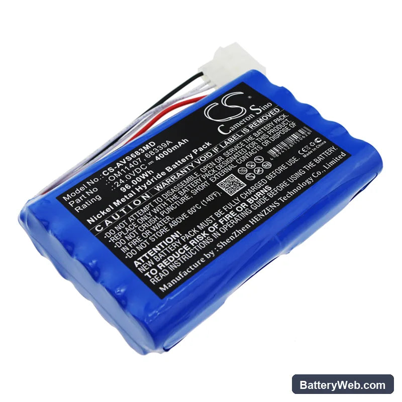 Viasys Healthcare 6068 Replacement Battery, 24V, 4000mAh, Ni-MH 1