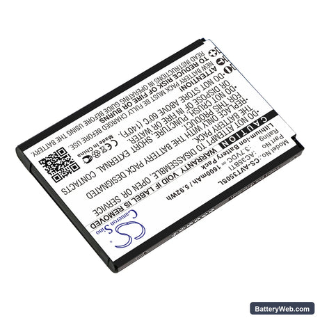 Archos 35b Titanium Replacement Battery, 3.7V, 1600mAh, Li-ion 2
