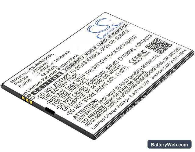 Archos 59 Xenon Replacement Battery, 3.8V, 3400mAh, Li-Polymer 1