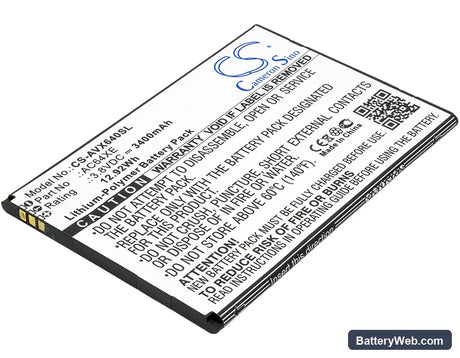 Archos 64 Xenon Replacement Battery, 3.8V, 3400mAh, Li-Polymer 1