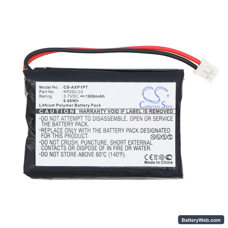 AAXA P1 Pico Projector Replacement Battery, 3.7V, 1700mAh, Li-Polymer 3