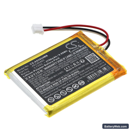 Axvue Baby Monitor Replacement Battery, 3.7V, 2700mAh, Li-Polymer 1