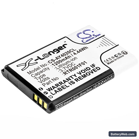 Alinco DJ-CH20 Replacement Battery, 3.7V, 1200mAh, Li-ion 1