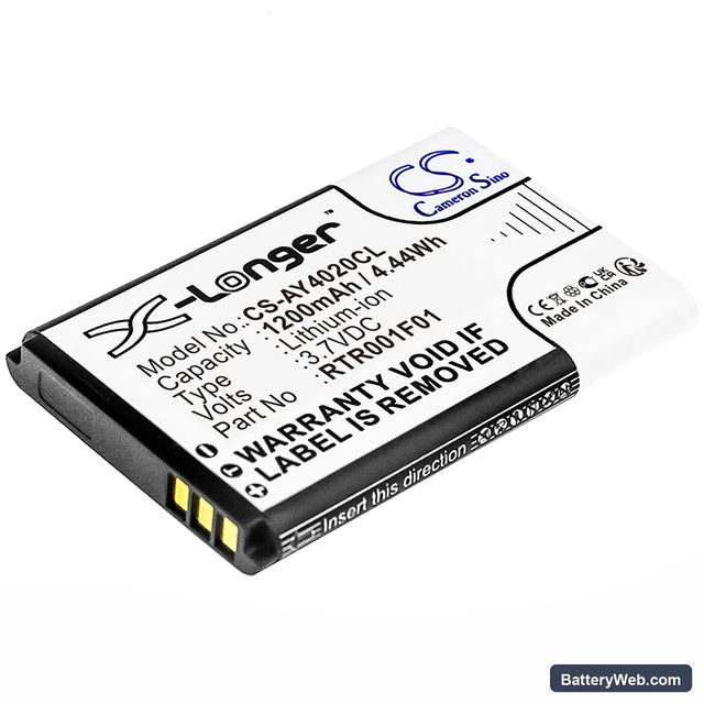 Alinco DJ-CH20 Replacement Battery, 3.7V, 1200mAh, Li-ion 1
