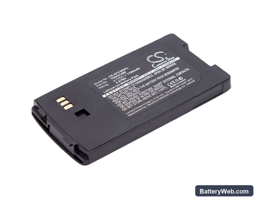 Avaya 3631 Replacement Battery, 3.7V, 1100mAh, Li-ion 1