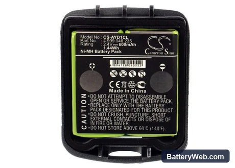 Funkwerk FC1 Replacement Battery, 2.4V, 600mAh, Ni-MH 6