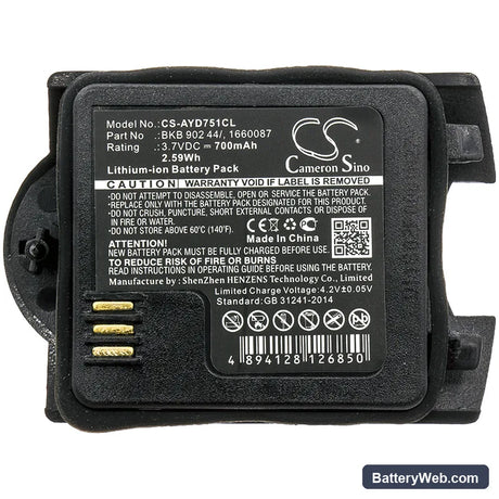 Ericsson DT412 V2 Replacement Battery, 3.7V, 700mAh, Li-ion 3