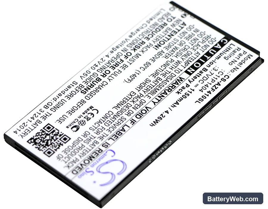 Asus ZenFone 4 PF400CG Replacement Battery, 3.7V, 1150mAh, Li-ion 2