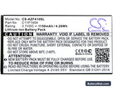 Asus ZenFone 4 PF400CG Replacement Battery, 3.7V, 1150mAh, Li-ion 3