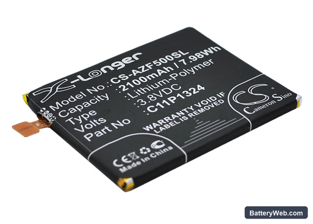 Asus ZenFone 5 Replacement Battery, 3.8V, 2100mAh, Li-Polymer 1