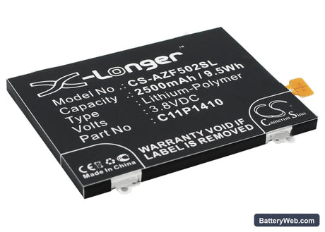 Asus ZenFone 5 A502CG Replacement Battery, 3.8V, 2500mAh, Li-Polymer 2